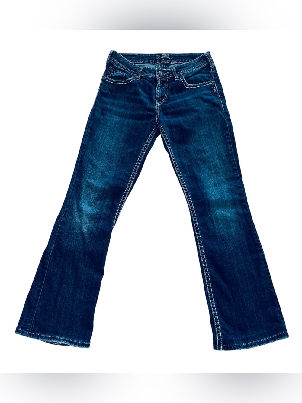 Silver Jeans Women's 28 X 31 Blue Natsuki Low Rise Stretch Denim Y2K